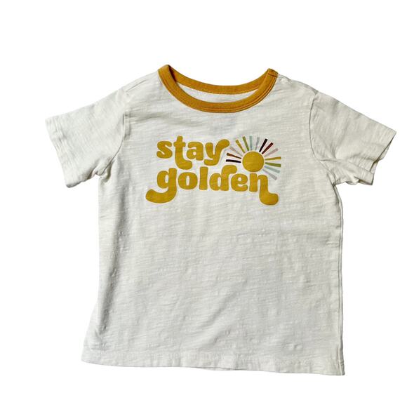Little Co Stay Golden Ringer Tee Size 3T - Picture 1 of 5